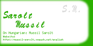 sarolt mussil business card